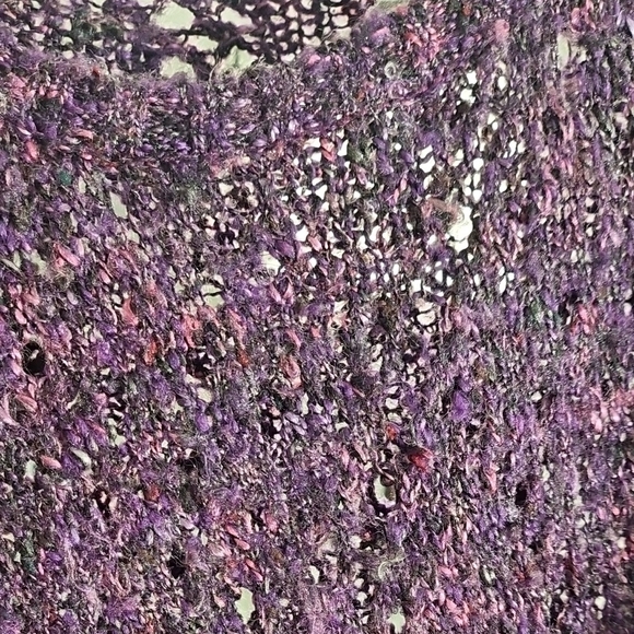 Purple Open Knit Women's Sweater - Picture 3 of 8